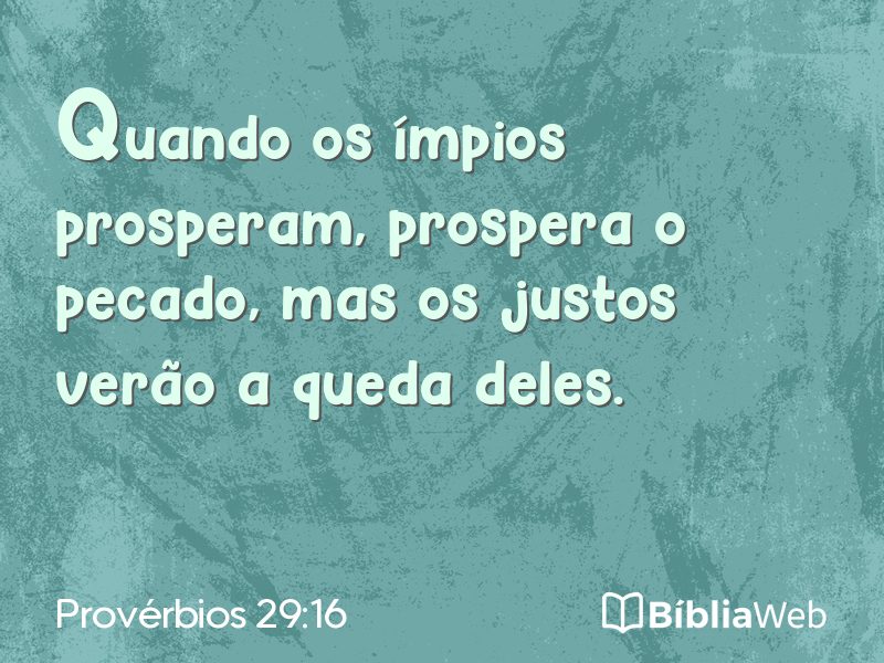 Provérbios 29:16 em imagem para compartilhar