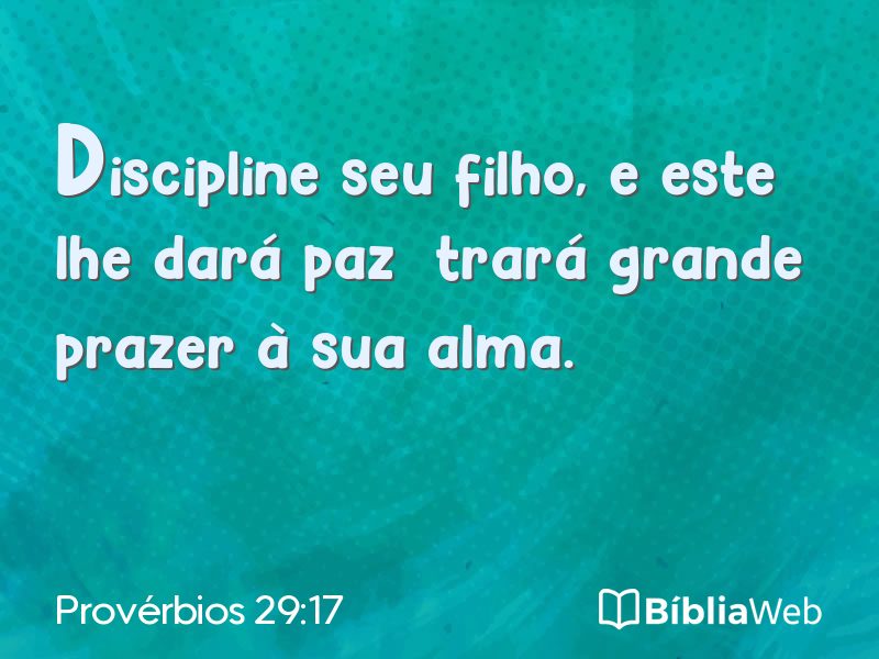 Provérbios 29:17 em imagem para compartilhar