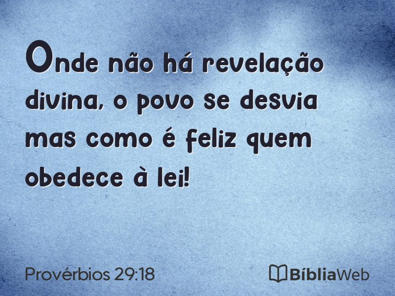 Provérbios 29:18 em imagem para compartilhar