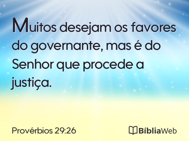 Provérbios 29:26 em imagem para compartilhar