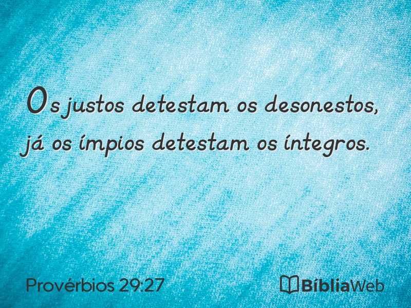 Provérbios 29:27 em imagem para compartilhar