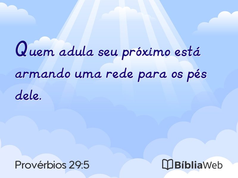 Provérbios 29:5 em imagem para compartilhar