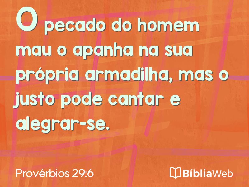 Provérbios 29:6 em imagem para compartilhar