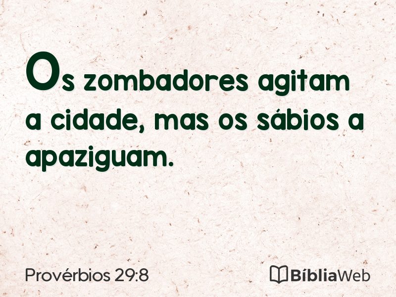 Provérbios 29:8 em imagem para compartilhar