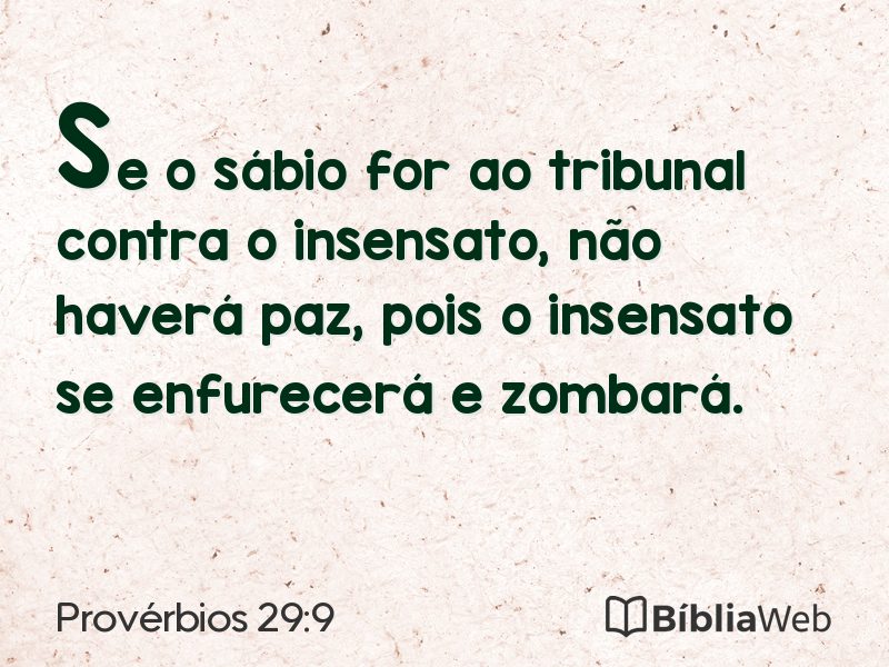 Provérbios 29:9 em imagem para compartilhar