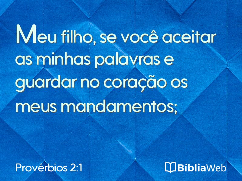Provérbios 2:1 em imagem para compartilhar