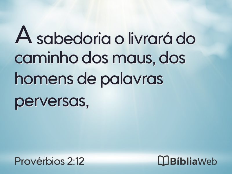 Provérbios 2:12 em imagem para compartilhar