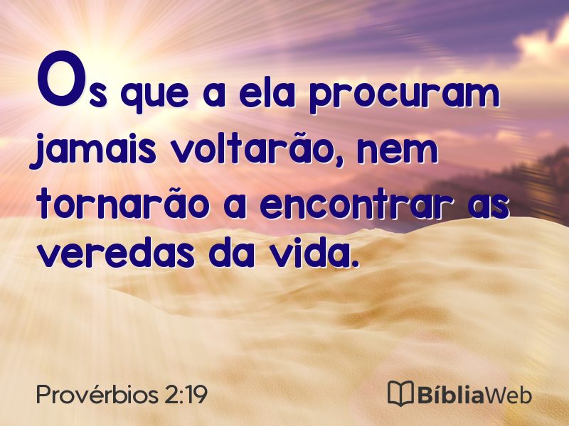 Provérbios 2:19 em imagem para compartilhar