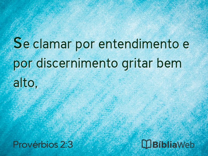 Provérbios 2:3 em imagem para compartilhar
