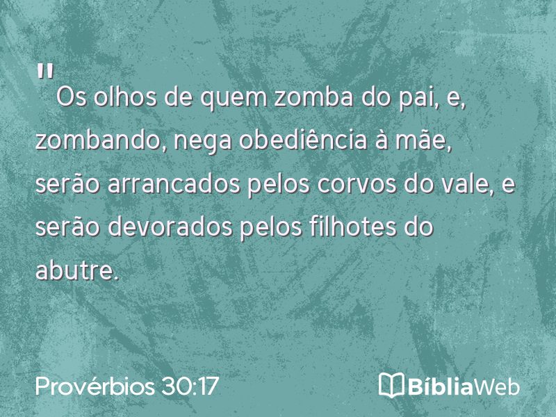 Provérbios 30:17 em imagem para compartilhar