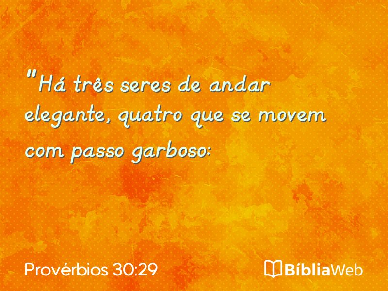 Provérbios 30:29 em imagem para compartilhar