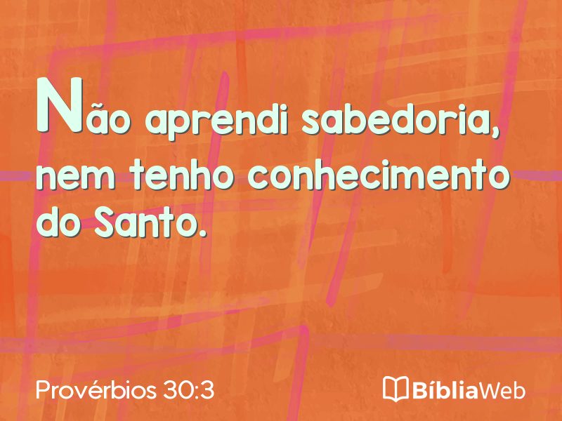 Provérbios 30:3 em imagem para compartilhar