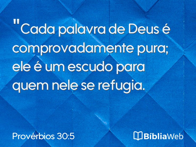 Provérbios 30:5 em imagem para compartilhar