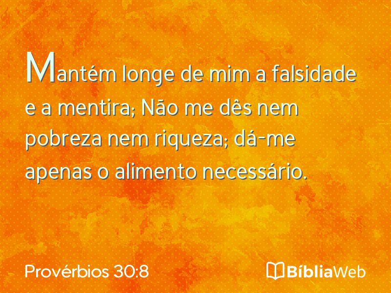 Provérbios 30:8 em imagem para compartilhar