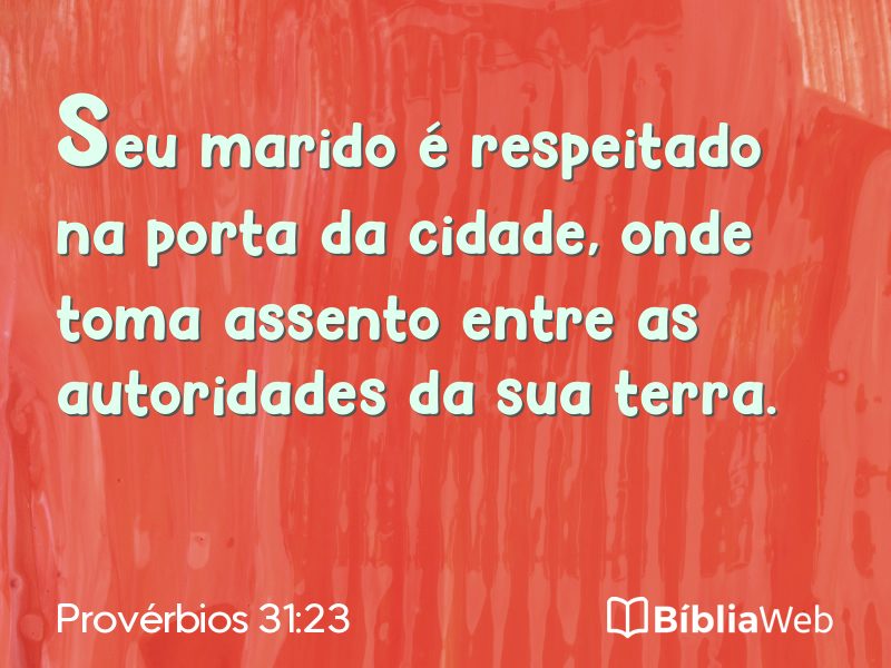 Provérbios 31:23 em imagem para compartilhar