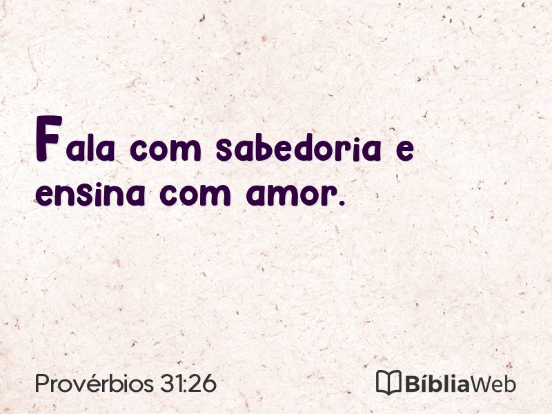 Provérbios 31:26 em imagem para compartilhar