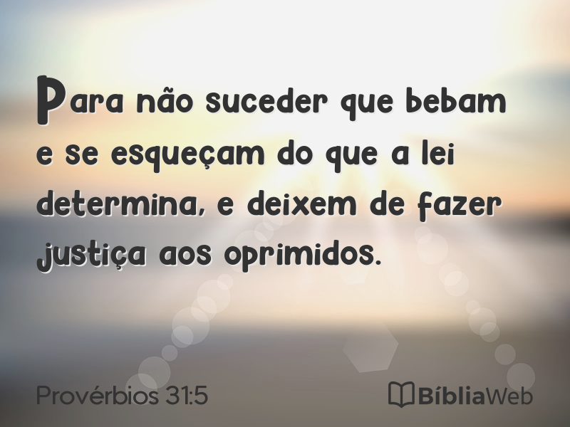 Provérbios 31:5 em imagem para compartilhar