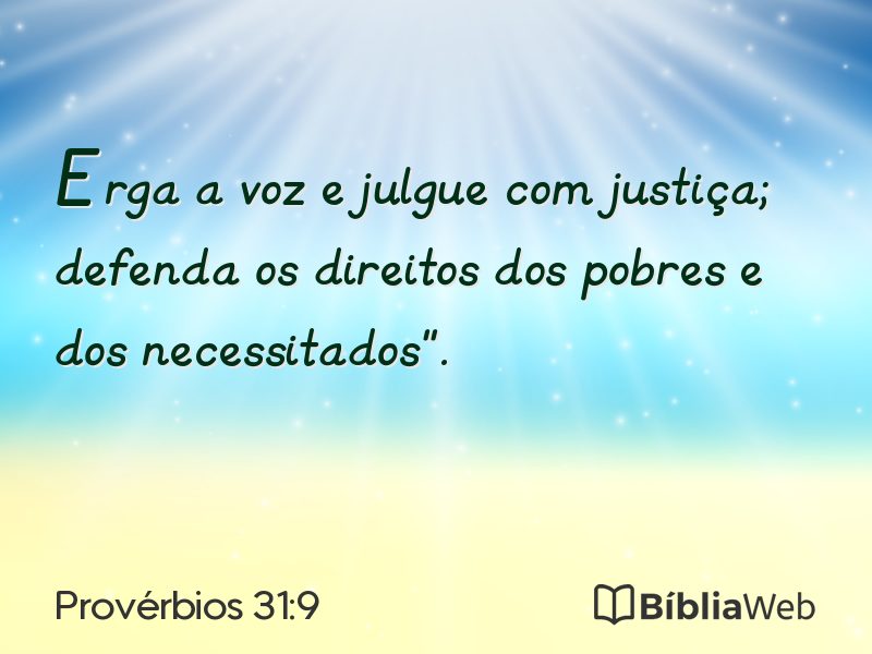 Provérbios 31:9 em imagem para compartilhar