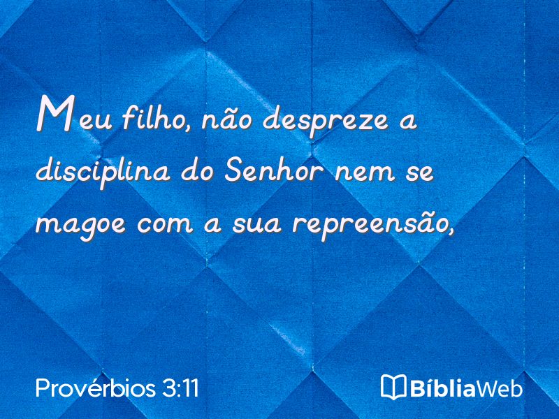 Provérbios 3:11 em imagem para compartilhar