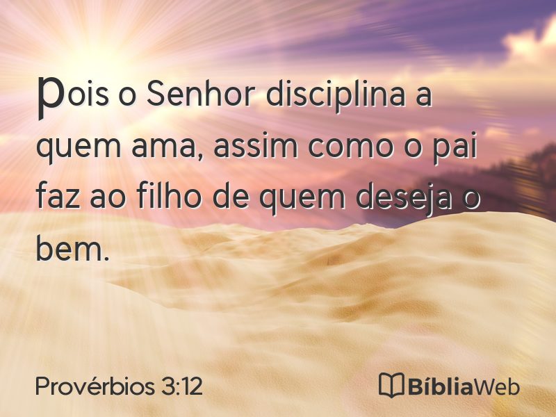 Provérbios 3:12 em imagem para compartilhar