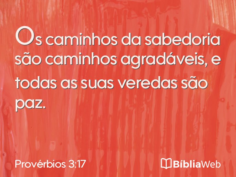 Provérbios 3:17 em imagem para compartilhar
