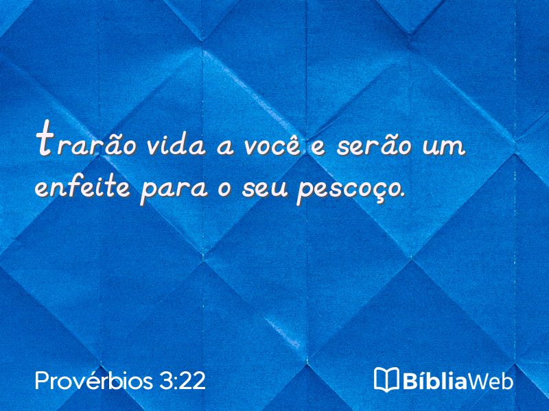 Provérbios 3:22 em imagem para compartilhar