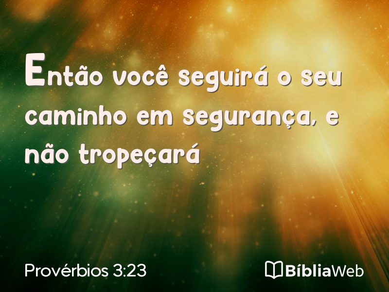 Provérbios 3:23 em imagem para compartilhar