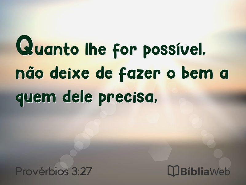 Provérbios 3:27 em imagem para compartilhar
