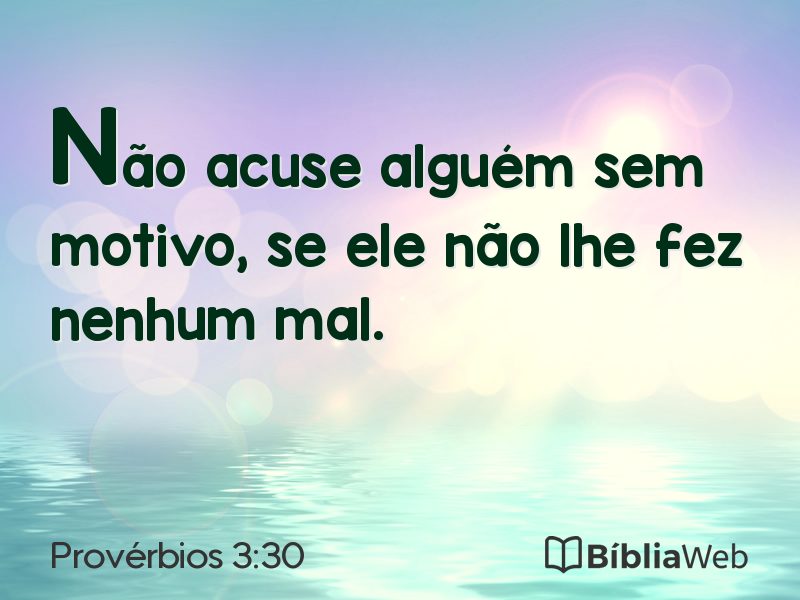 Provérbios 3:30 em imagem para compartilhar