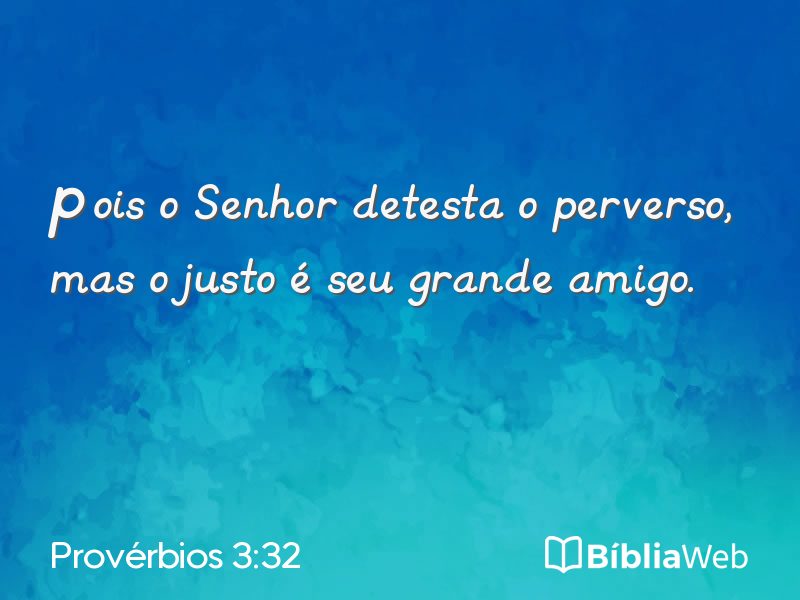 Provérbios 3:32 em imagem para compartilhar