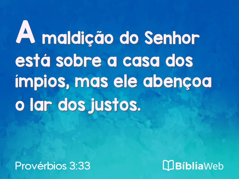 Provérbios 3:33 em imagem para compartilhar