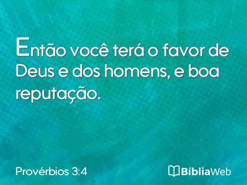 Provérbios 3:4 em imagem para compartilhar