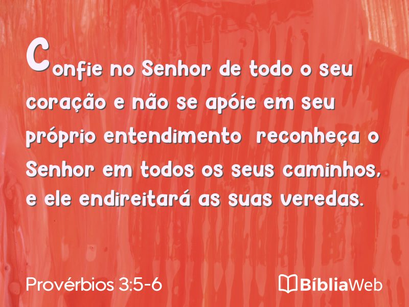 Provérbios 3:5-6 em imagem para compartilhar