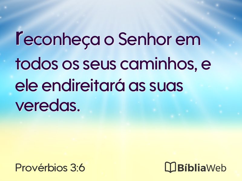 Provérbios 3:6 em imagem para compartilhar