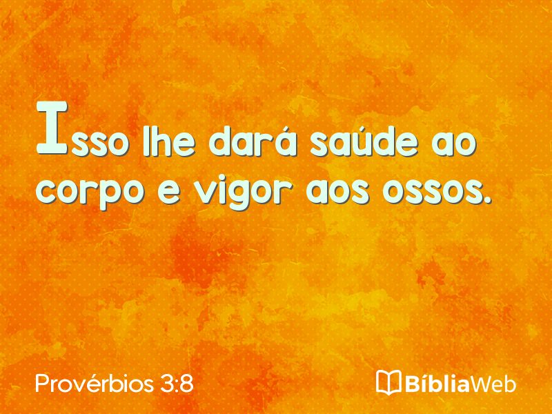Provérbios 3:8 em imagem para compartilhar