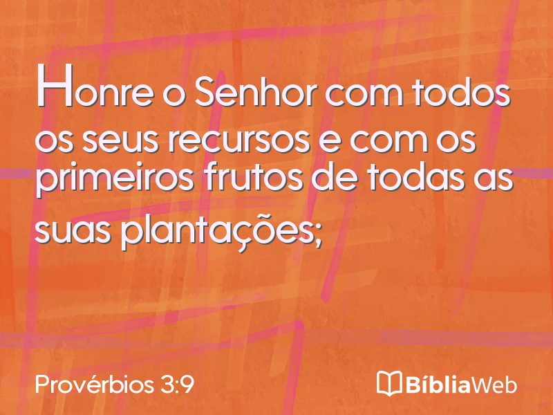 Provérbios 3:9 em imagem para compartilhar