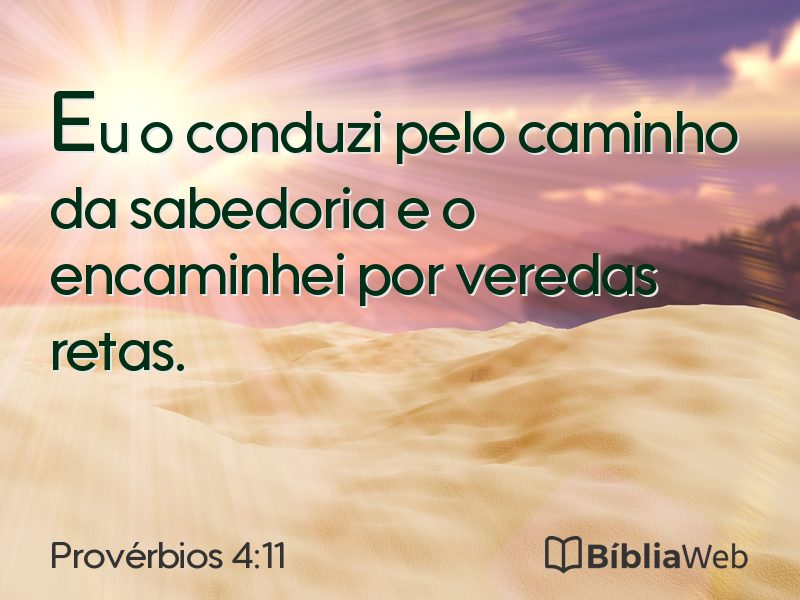 Provérbios 4:11 em imagem para compartilhar