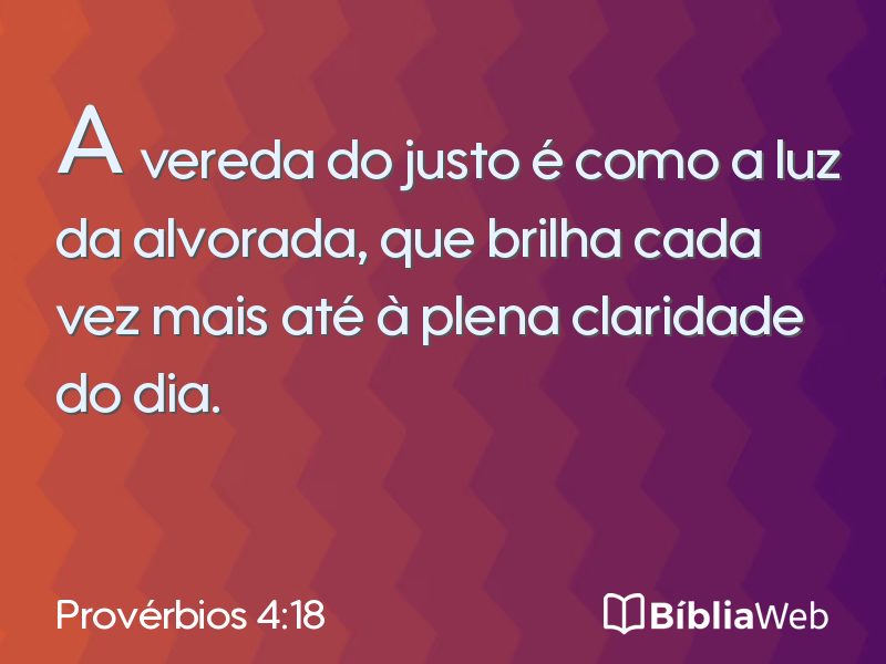 Provérbios 4:18 em imagem para compartilhar