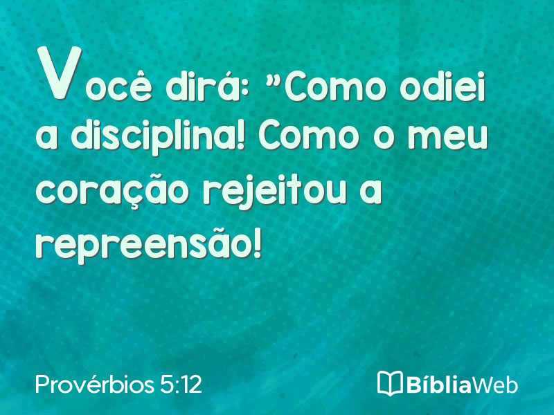 Provérbios 5:12 em imagem para compartilhar