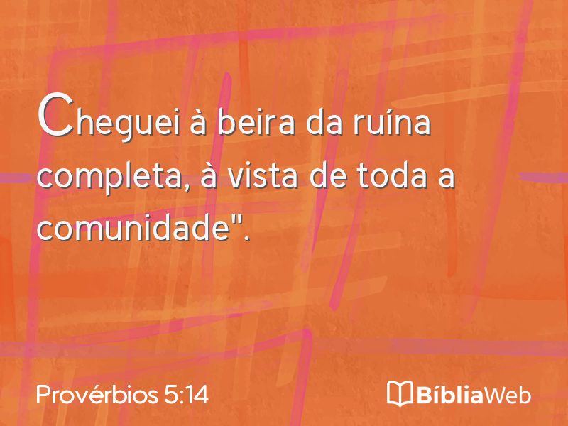 Provérbios 5:14 em imagem para compartilhar
