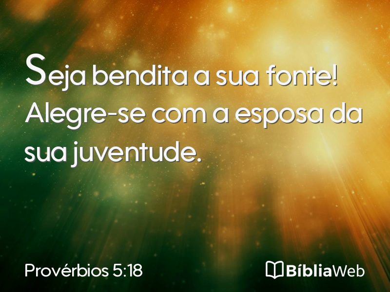 Provérbios 5:18 em imagem para compartilhar