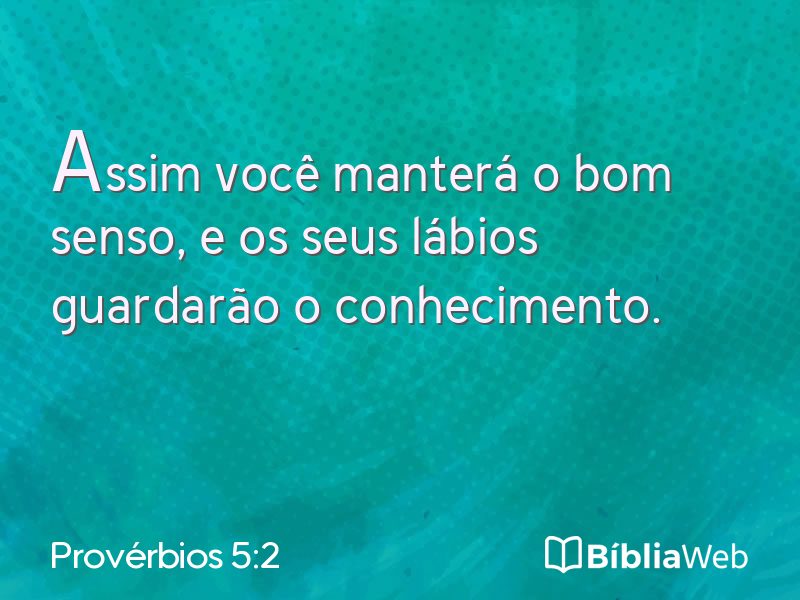 Provérbios 5:2 em imagem para compartilhar