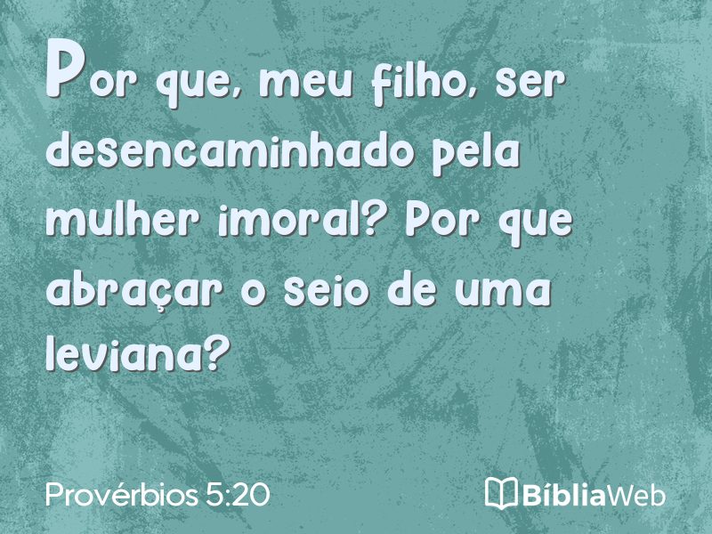 Provérbios 5:20 em imagem para compartilhar