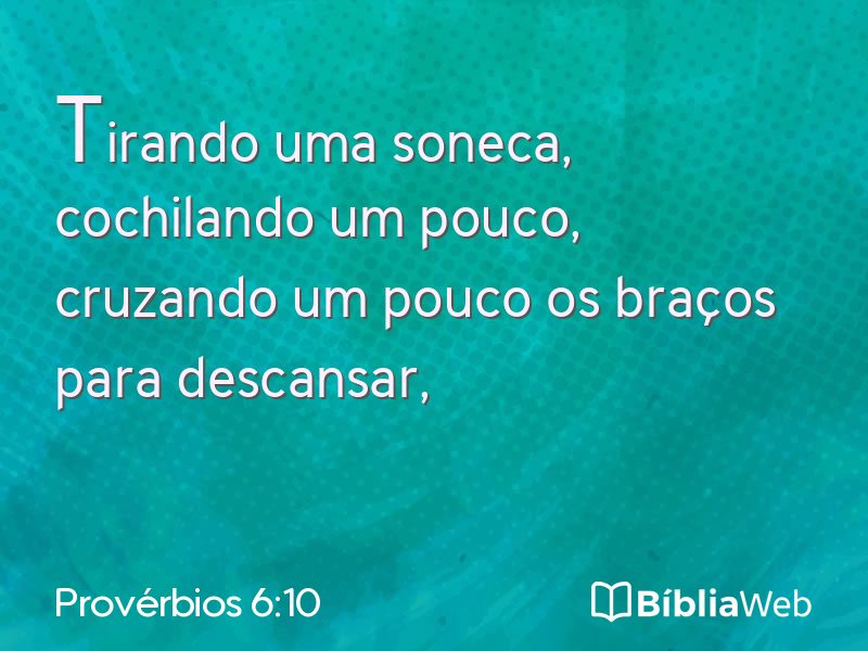 Provérbios 6:10 em imagem para compartilhar