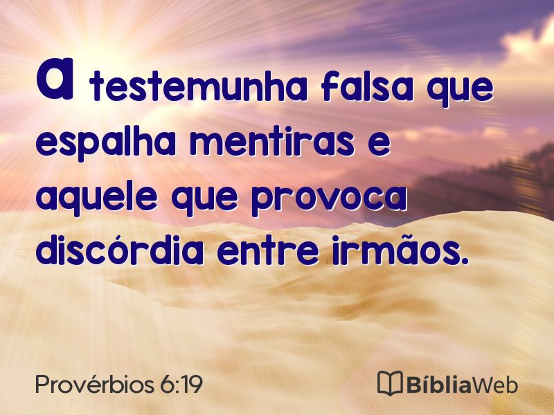 Provérbios 6:19 em imagem para compartilhar