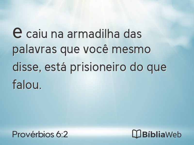 Provérbios 6:2 em imagem para compartilhar