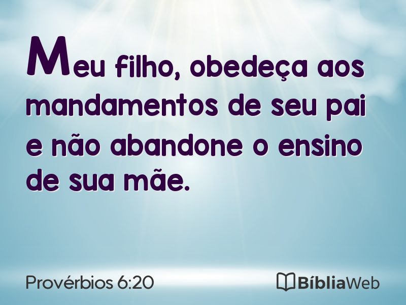 Provérbios 6:20 em imagem para compartilhar