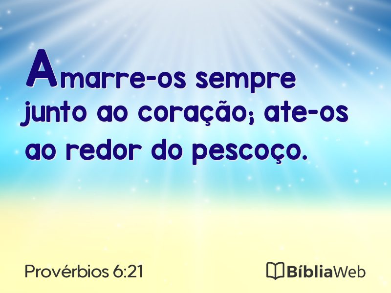 Provérbios 6:21 em imagem para compartilhar