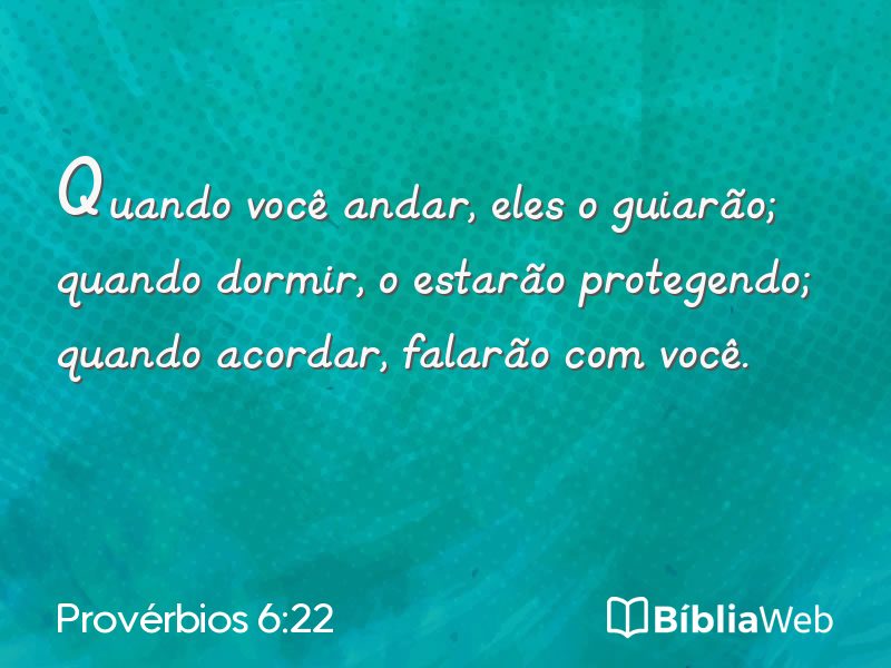 Provérbios 6:22 em imagem para compartilhar