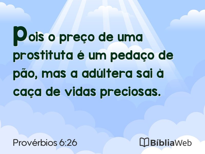Provérbios 6:26 em imagem para compartilhar